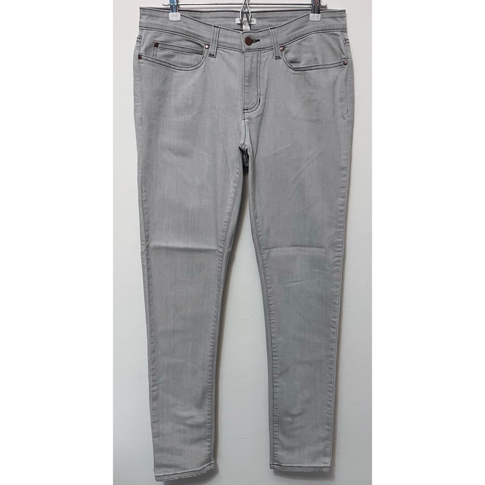 Eileen Fisher • 12 • Light Gray Denim Skinny Jeans